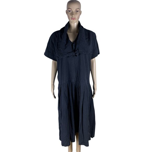 Takezo Japanese Design Dress Sz M Shift Lagenlook Pockets Made in Japan. #24 - Picture 3 of 10